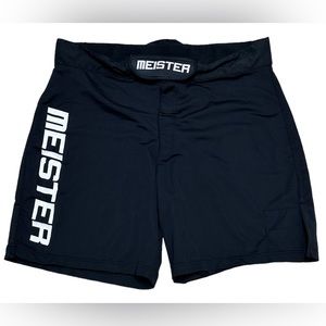 Meister Mens’s Stretch Sprint Board MMA Training Black Activewear Shorts Size XL